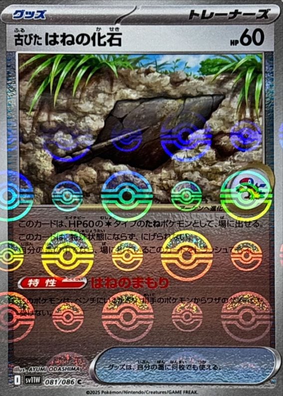 古びたはねの化石（モンスターボールミラー）_C_081/086