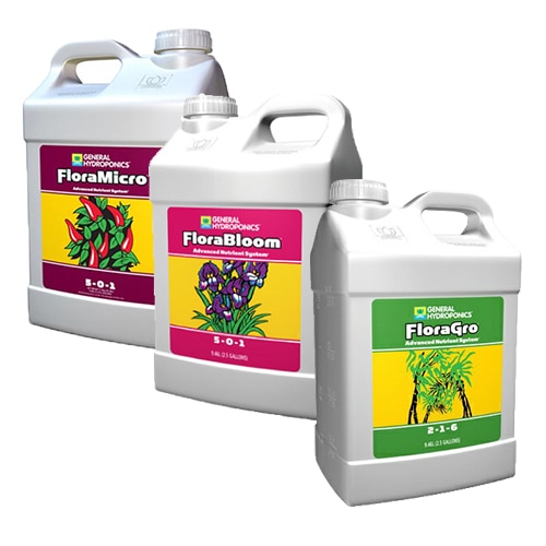 GENERAL HYDROPONICS】 フローラ(9.46L)3本SET | 肥料&活力剤,GH