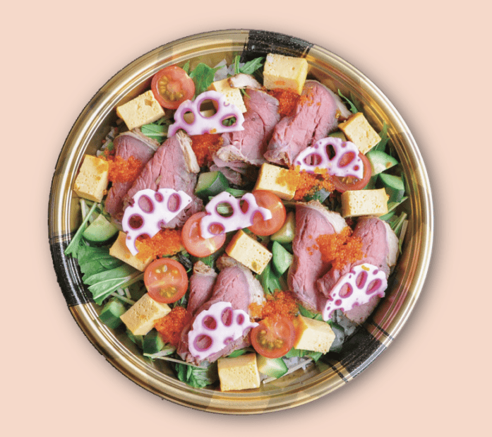 ※12月1日以降のお渡しはコチラ※【単品】自家製やわらかローストビーフのちらし寿司 Ｍサイズ<br>※商品受渡期間：12月25日受渡しまで ※配送不可）