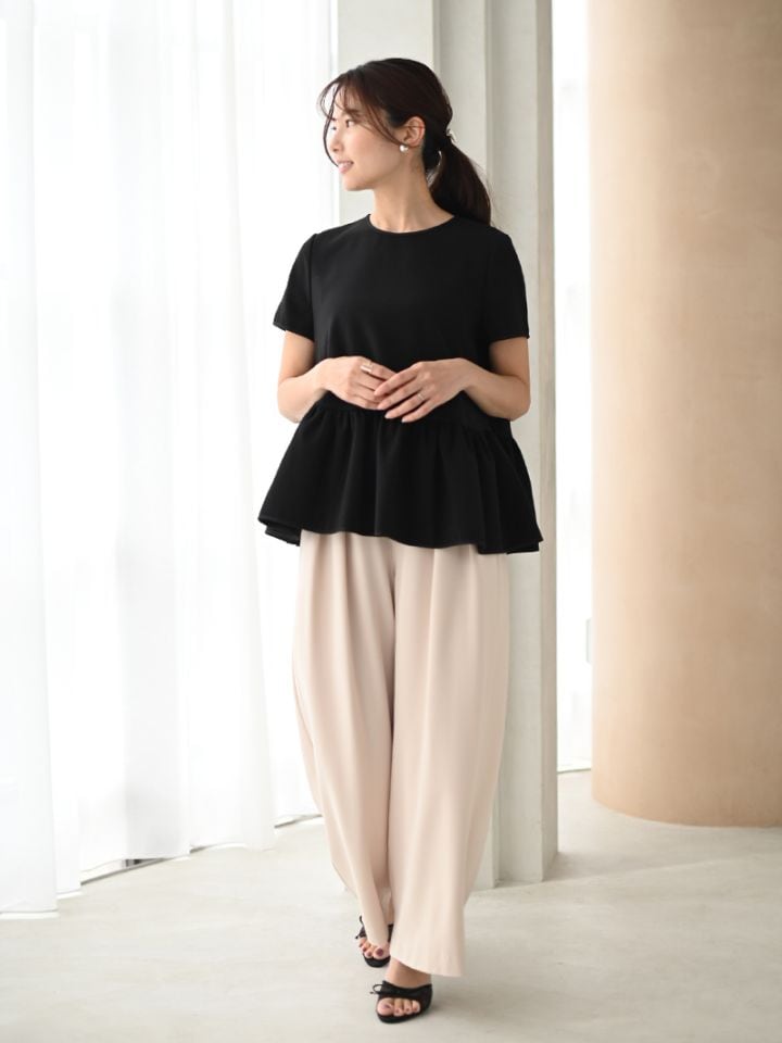 裾フリルフレアトップス～半袖 | Tops,トップス | | TREFLE＋1