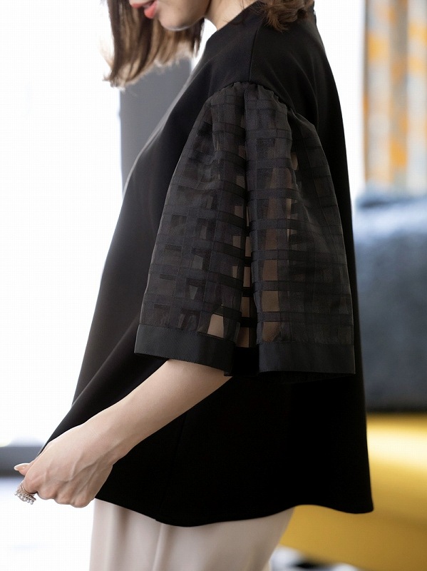 trefle+1 トレフル シアードットフェアリートップス ブラック シアードットフェアリートップス | Tops,ブラウス | | TREFLE＋1