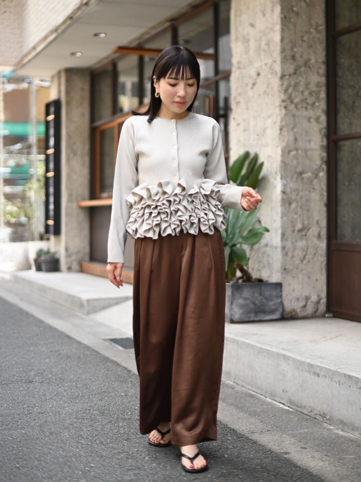 trefle+1 トレフル ラメスワンカーディガン ピンク ラメスワンカーディガン | Cardigan,長袖 | | TREFLE＋1