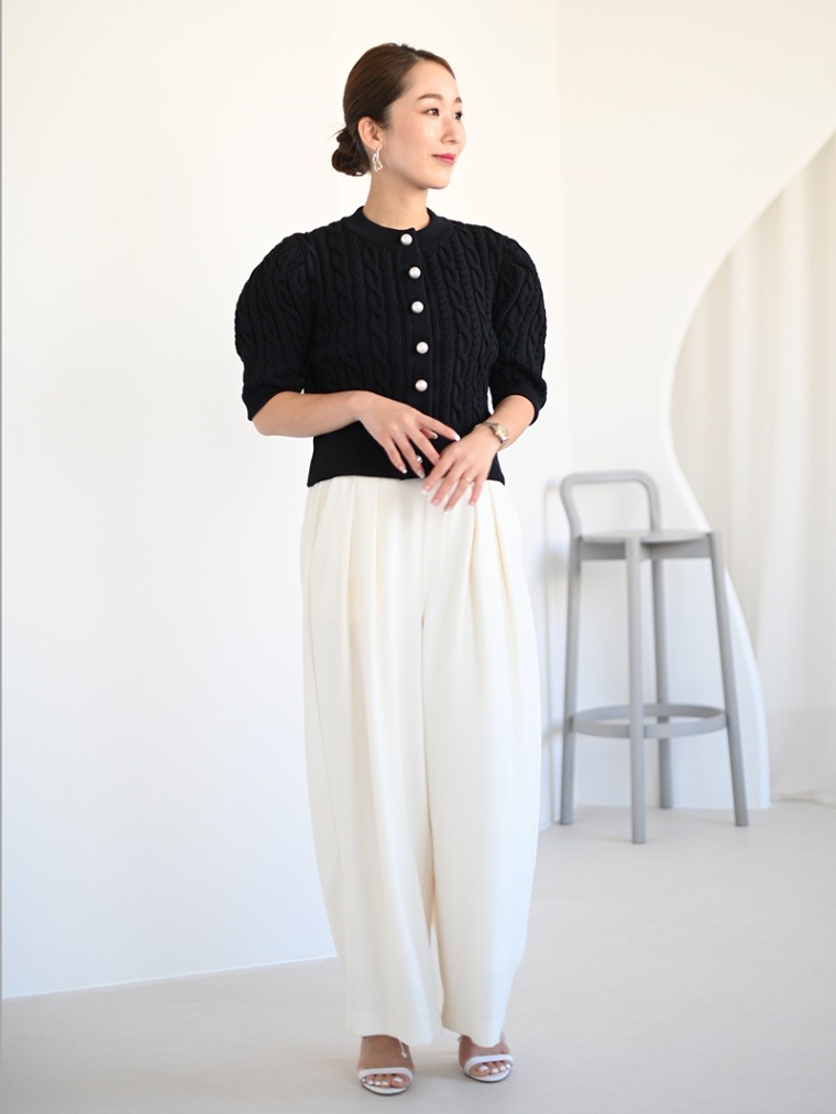 TREFLE+1 パールスワンカーディガン トレフルプラスワン パールニットカーディガン | Cardigan | | TREFLE+1(トレフル