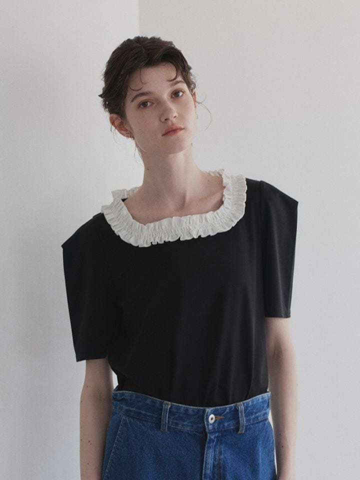 trefle+1 トレフル ベロア トップス ブラック　試着のみ　セレモニー Tops | TREFLE＋1（トレフルプラスワン）