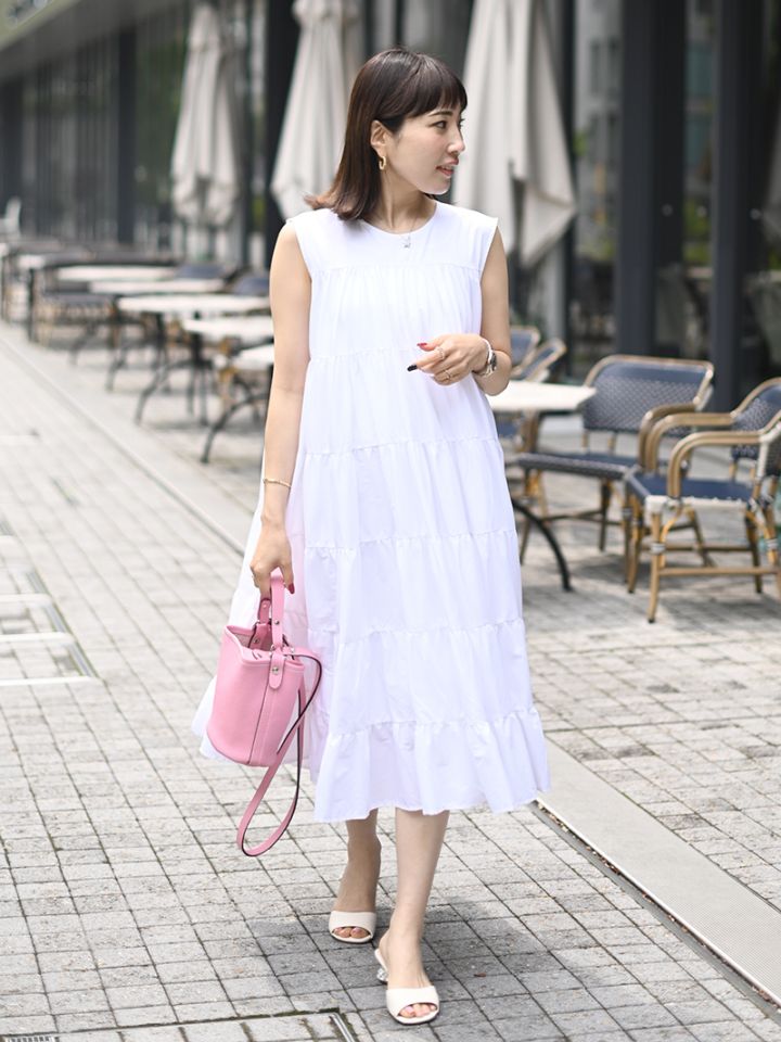 TREFLE+1 フェアリー ワンピース ノースリーブ ホワイト 定価1.9万 TREFLE+1 フェアリー ワンピース ノースリーブ ホワイト 定価1.9