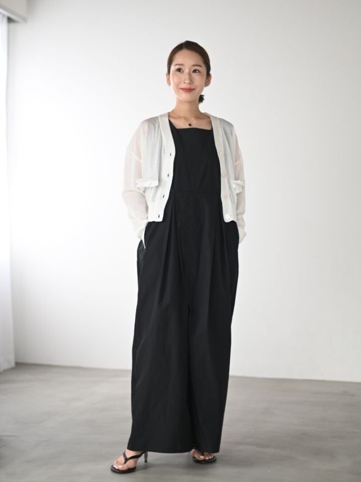 新品タグ付　TRÈFLE+1 軽量タフタサロペット　ブラック　サイズ2 軽量タフタサロペット | Onepiece,サロペット | | TREFLE＋1（トレフル