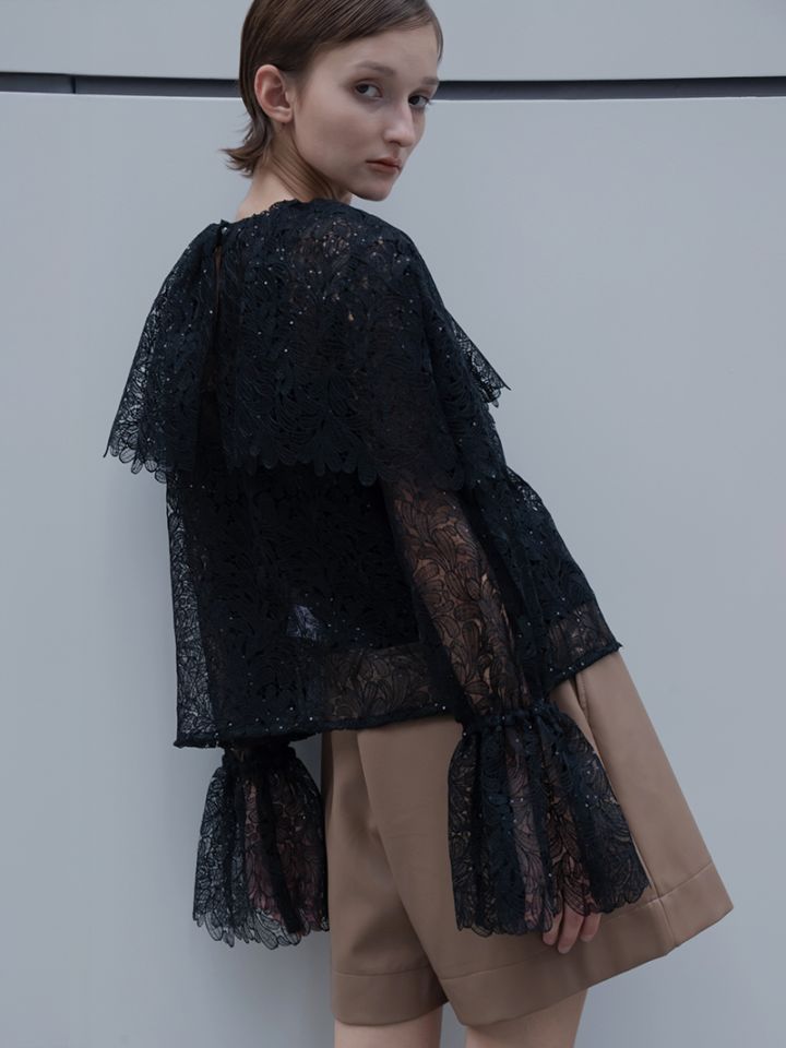 trefle+1 トレフル シアードットフェアリートップス ブラック trefle+1 トレフル シアードットフェアリートップス ブラック