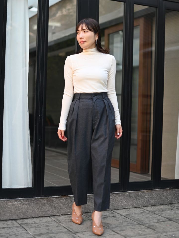 カシミヤシルクリブニット(WHITE) | Tops,ニット | | TREFLE＋1