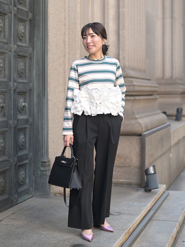 BORDERスワンカットソー | Tops,トップス | | TREFLE＋1（トレフル