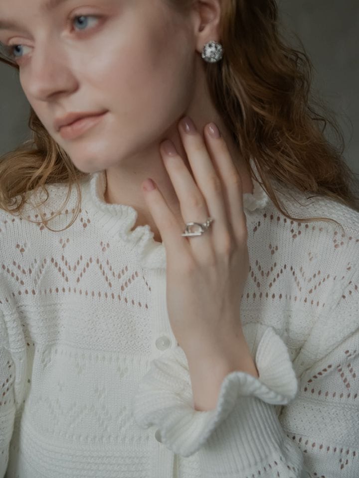 ハートクロシェカーディガン | Cardigan,長袖 | | TREFLE＋1（トレフル