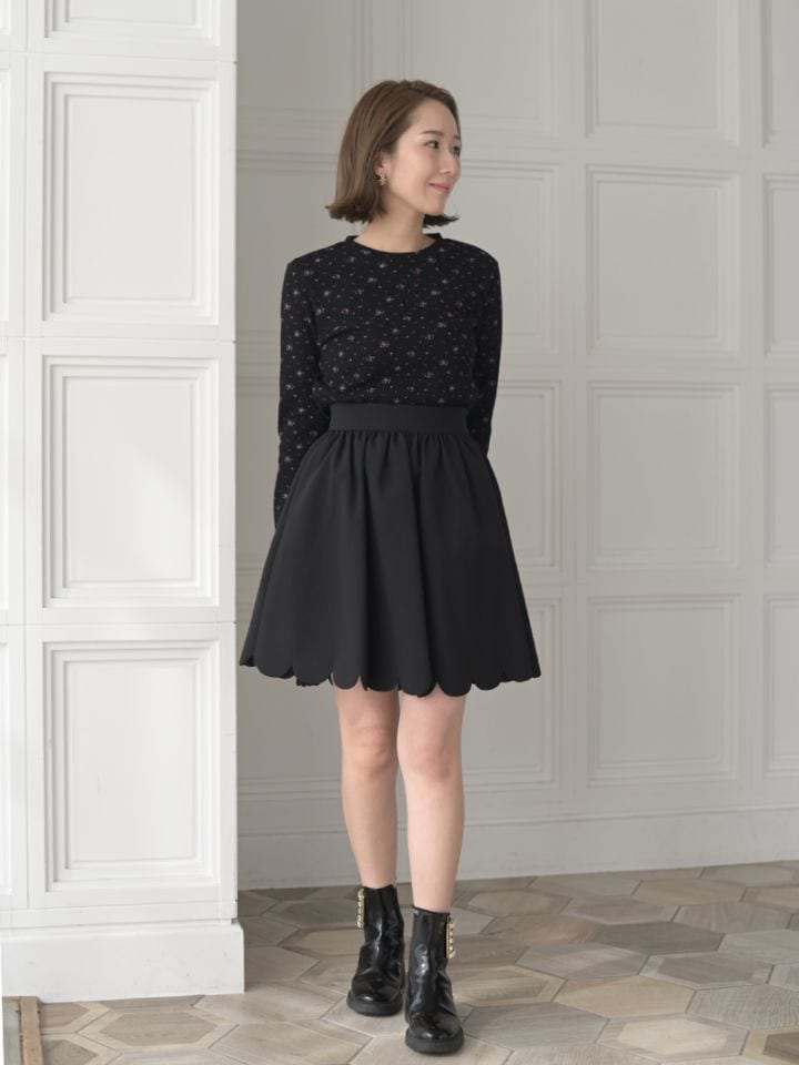 ロージーモンスター　フラワーワッフル　カットソー　ネイビー　美品 フラワーワッフルカットソー | Tops,Tシャツ | | TREFLE＋1（トレフル