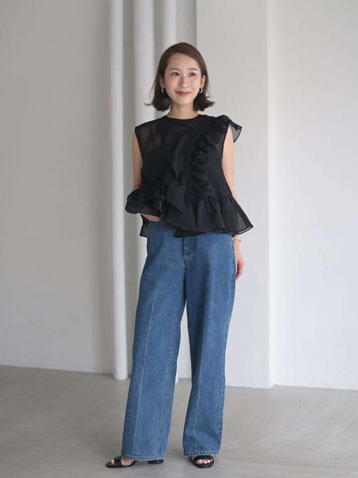アシメ　フリル　トップス KOBE LETTUCE（神戸レタス） tシャツ アシメフリルカットソートップス