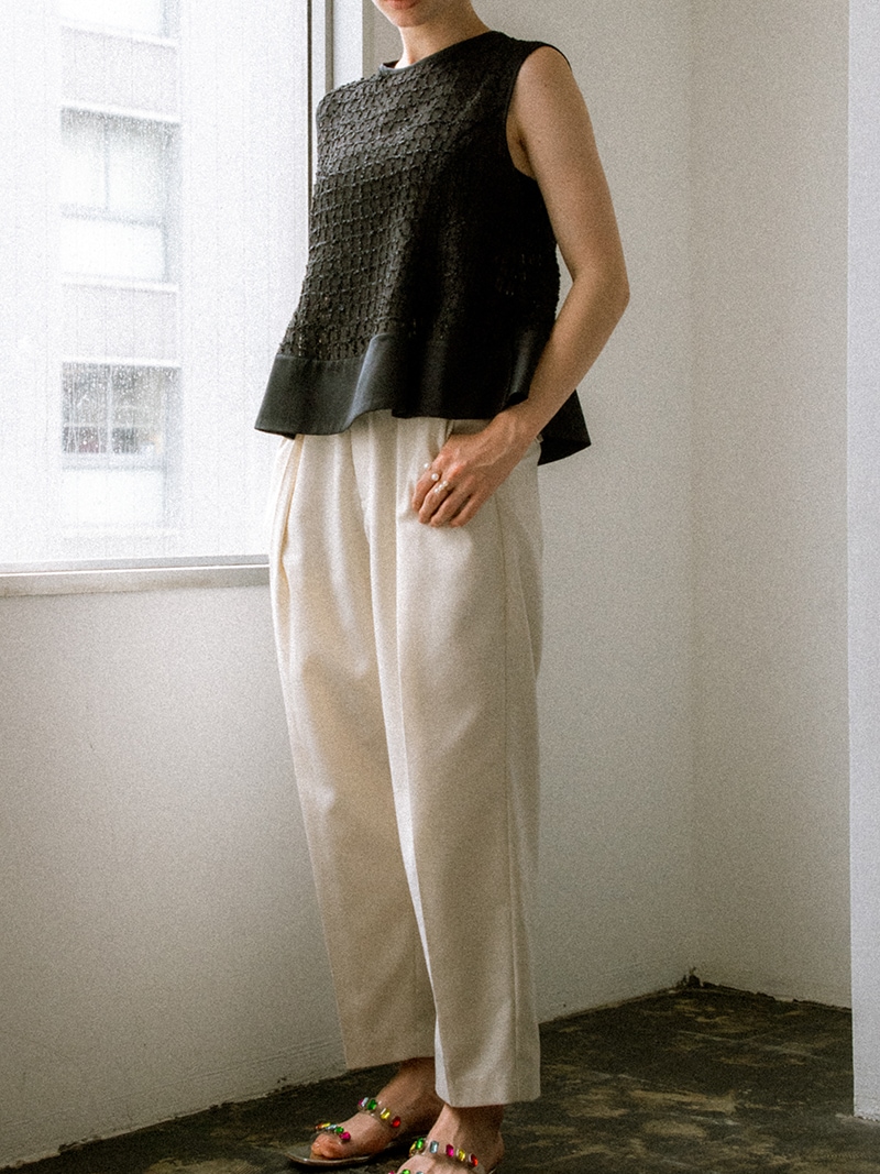 ポケットフリルパンツ(LAME WHITE) | Bottoms,パンツ | | TREFLE＋1