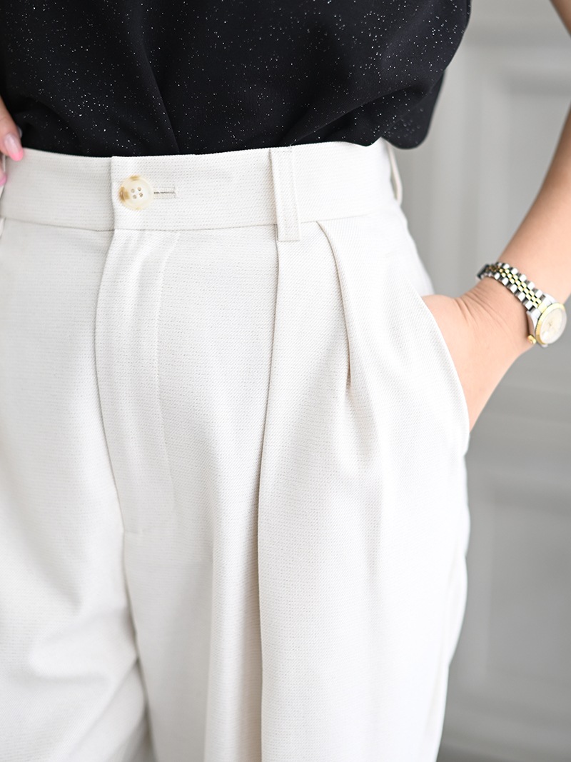 トレフルプラスワン　ポケットフリルパンツ　ラメホワイト　01 ポケットフリルパンツ(LAME WHITE) | Bottoms,パンツ