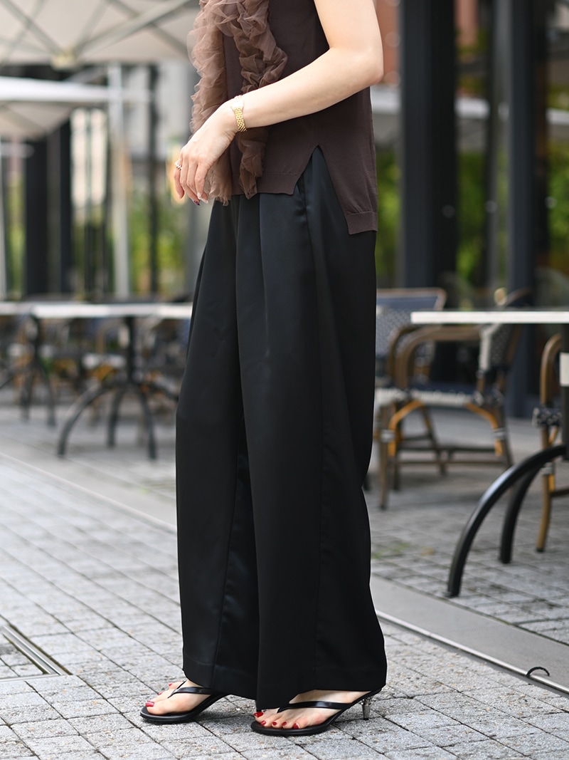 サテンイージーパンツ(BLACK) | すべての商品 | | TREFLE＋1（トレフル