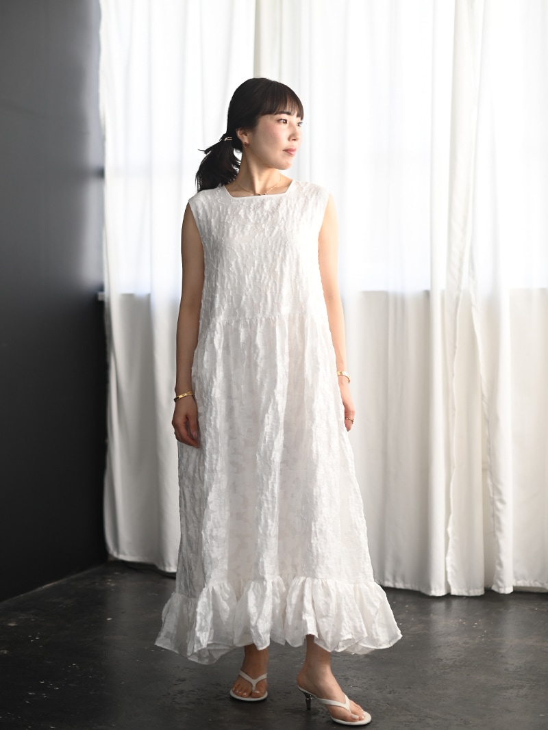 p*1様 新品 45R ジャガード　ワンピース　ノースリーブ ジャガードワンピース | Onepiece,ノースリーブ | | TREFLE＋1