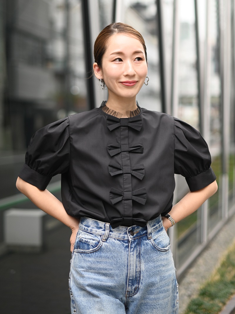 トレフルプラスワン♡ 最新作 ミニミニリボンブラウス♡ トレフルプラスワン♡最新作 ミニミニリボンブラウス