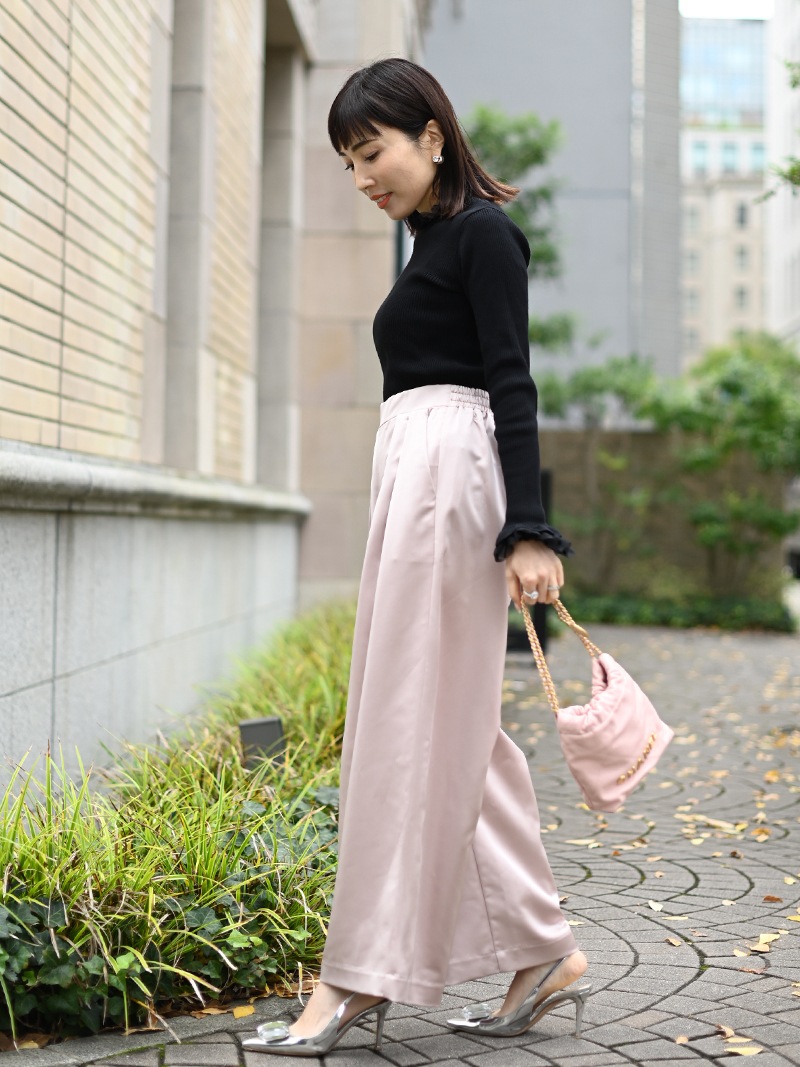 サテンイージーパンツ(PINK) | Bottoms,パンツ | | TREFLE＋1