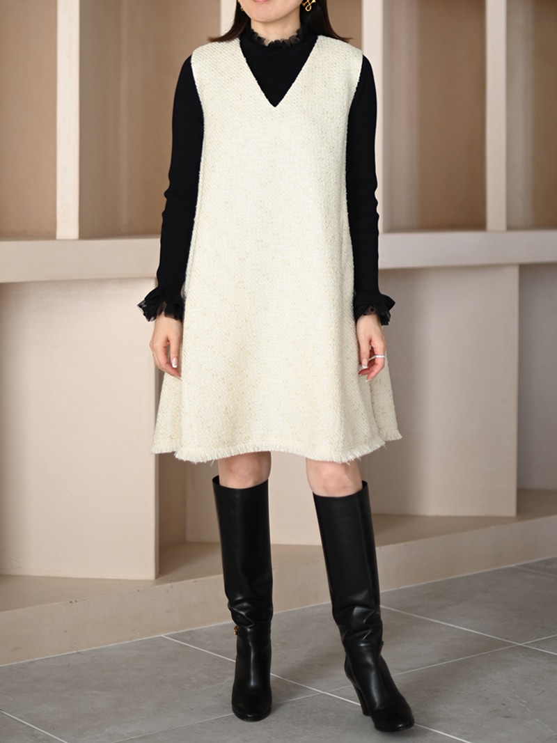 ツイードワンピース | Onepiece,ノースリーブ | | TREFLE＋1（トレフル