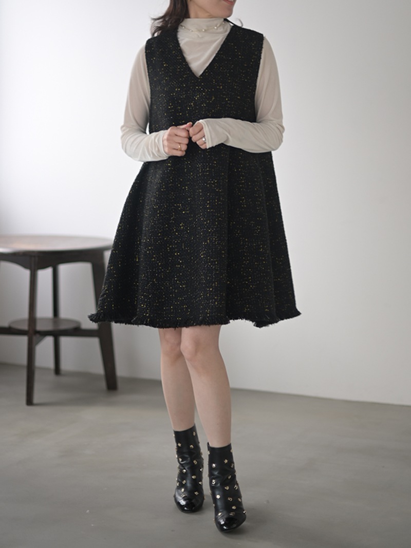 ツイードワンピース | Onepiece,ノースリーブ | | TREFLE＋1（トレフル