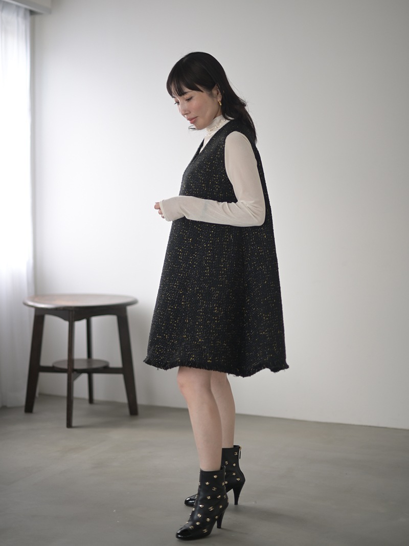 ツイードワンピース | Onepiece,ノースリーブ | | TREFLE＋1（トレフル