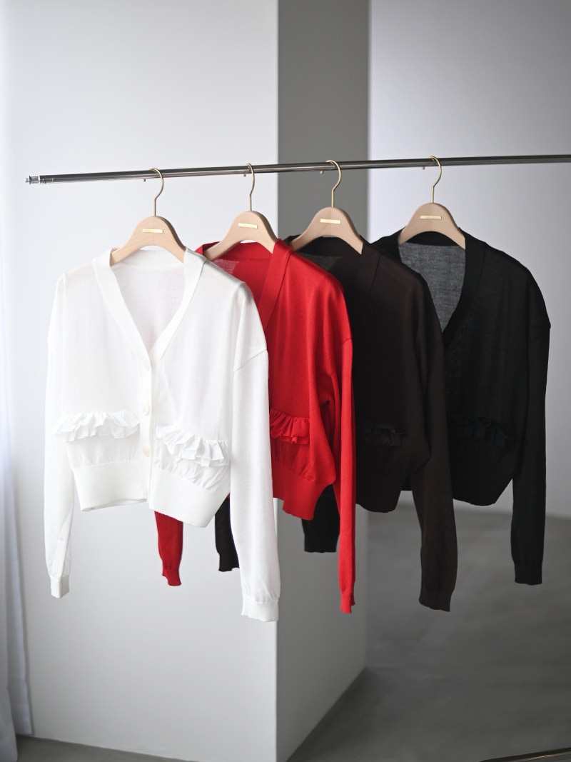 ウォッシャブルフリルカーディガン | Cardigan,長袖 | | TREFLE＋1