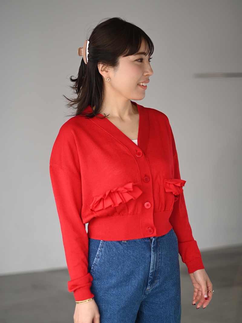 ウォッシャブルフリルカーディガン | Cardigan,長袖 | | TREFLE＋1