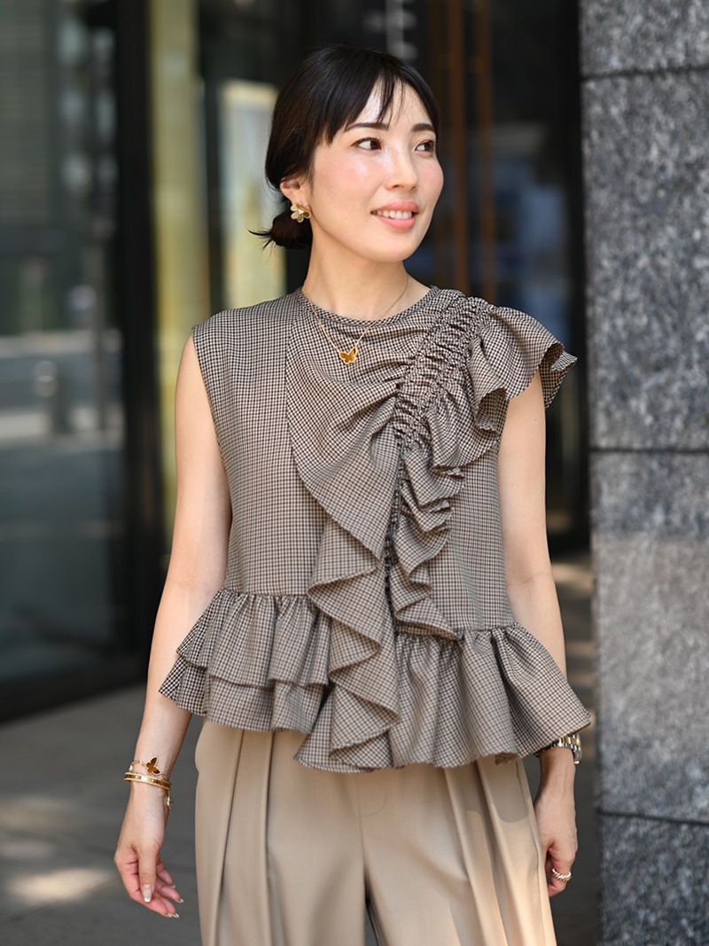 trefleplus フリルスクエアトップス　monotone フリルスクエアトップス | Tops,トップス | | TREFLE＋1