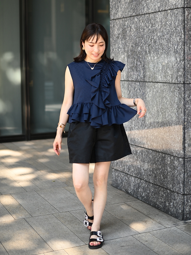 trefle+1 フリル付き 半袖トップス 裾フリルフレアートップス～半袖 | Tops,トップス | | TREFLE＋1