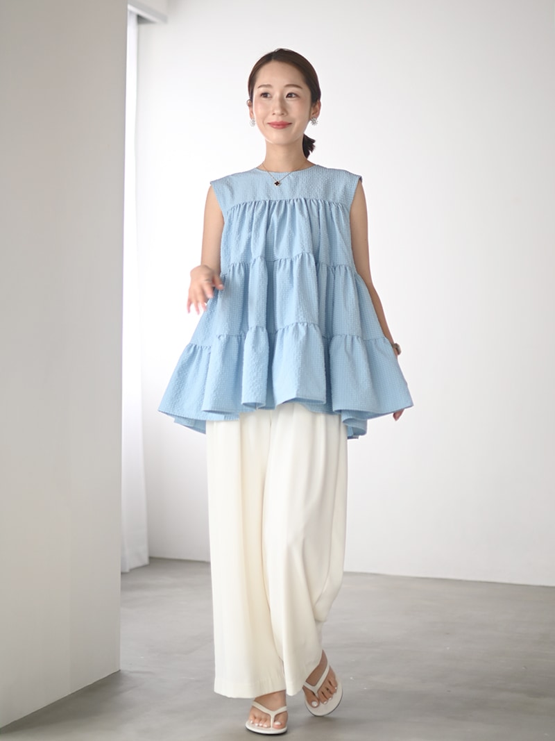 トップス nori1331 サッカーフェアリートップス～ノースリ | Tops,ブラウス | | TREFLE＋1