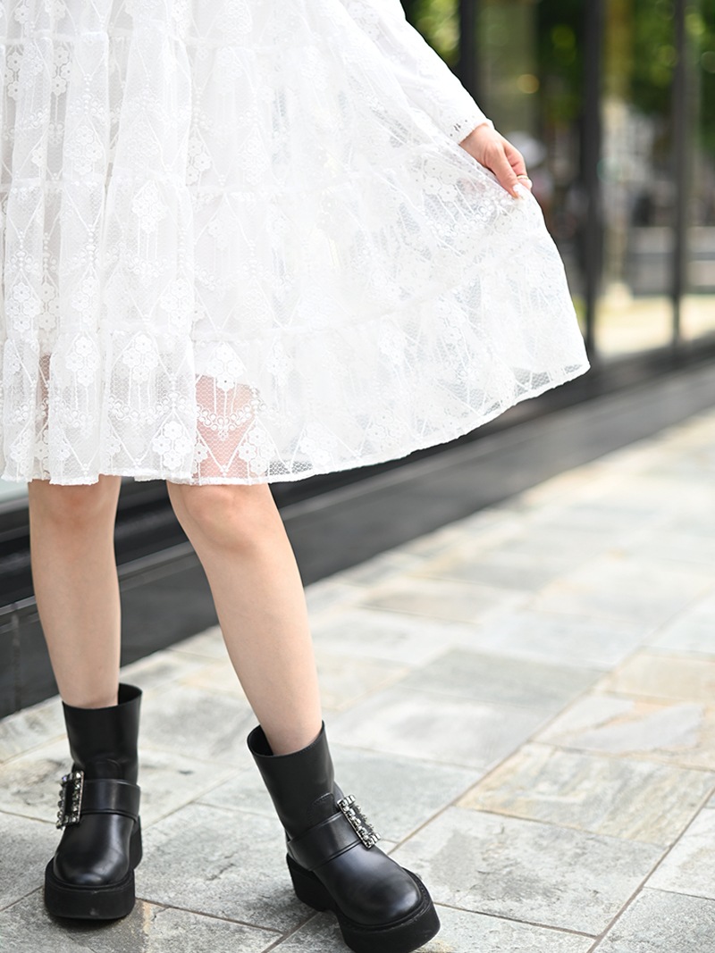 トレフルプラスワン　trefle+1 レースワンピース レースフェアリーワンピース～short | Onepiece,長袖 | | TREFLE＋1