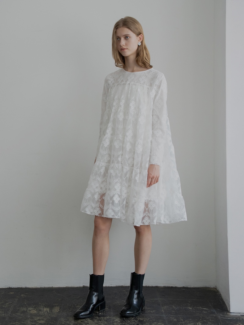 トレフルプラスワン　trefle+1 レースワンピース レースフェアリーワンピース～short | Onepiece,長袖 | | TREFLE＋1