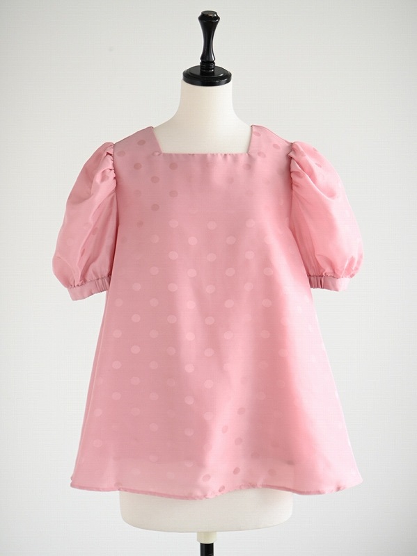 snoopyTREFLE+1トレフルプラスワン ドットトップス　ブラック ドットトップス | Tops,ブラウス | | TREFLE＋1（トレフルプラス