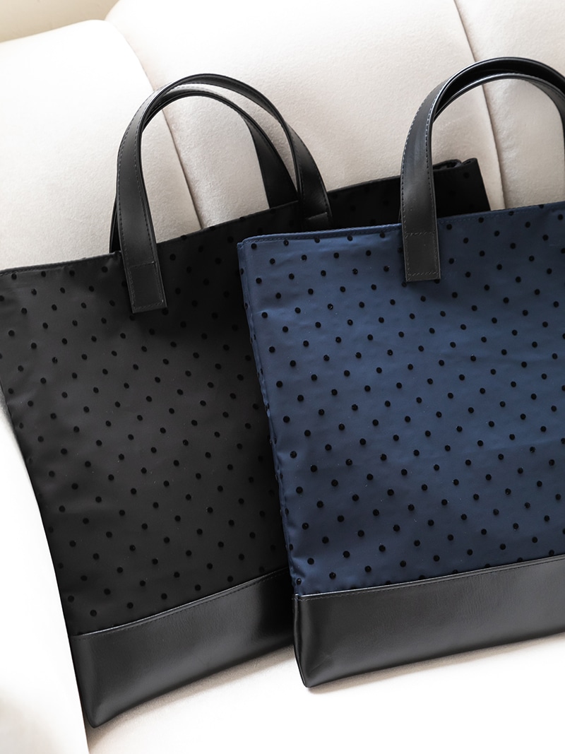 TRÈFLE+1 ブラック フード付きジャケット 01 ドットトートバッグ - black - | Bag | | TREFLE＋1（トレフル