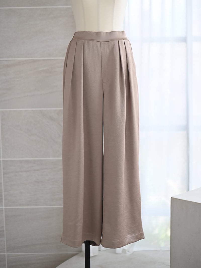 【美品】トレフルプラスワン　サテンイージーパンツ　ピンク イージーパンツ(PINK) | すべての商品 | | TREFLE＋1（トレフルプラス