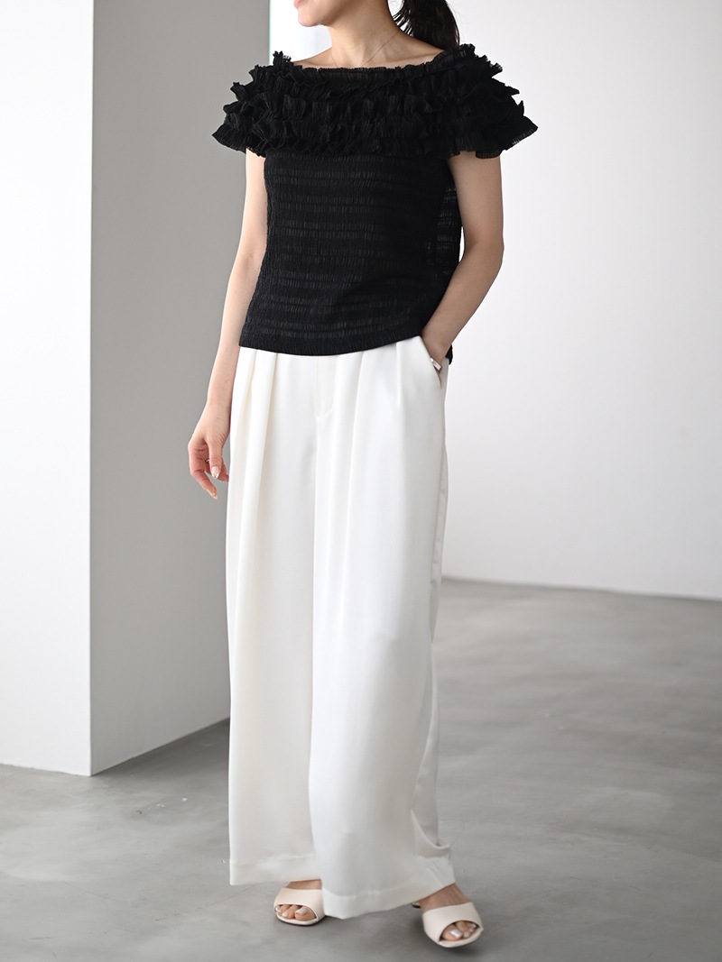 シャーリングブーケトップス | Tops,トップス | | TREFLE＋1（トレフル