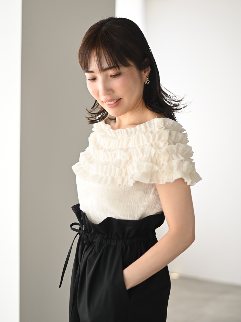 シャーリングブーケトップス | Tops,トップス | | TREFLE＋1（トレフル