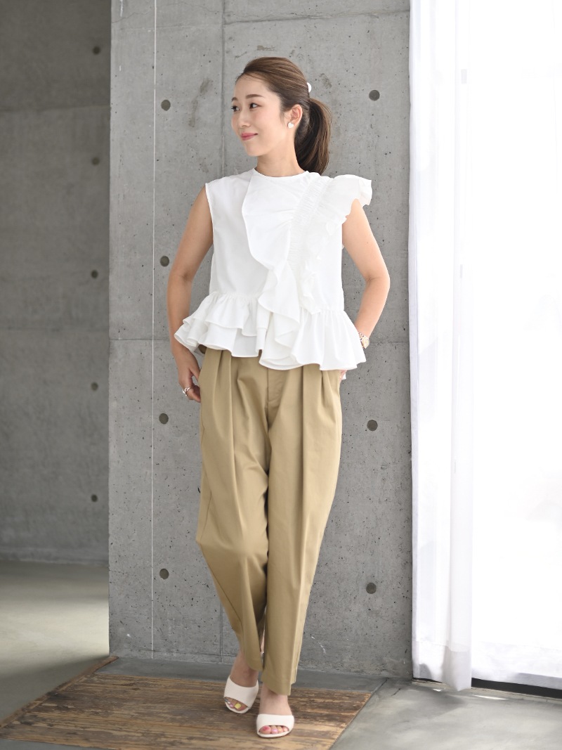 trefle+1 トレフルプラスワン　ポケットフリルパンツ　チノ　新品タグ付き ポケットフリルパンツ(CHINO) | Bottoms,パンツ | | TREFLE＋1