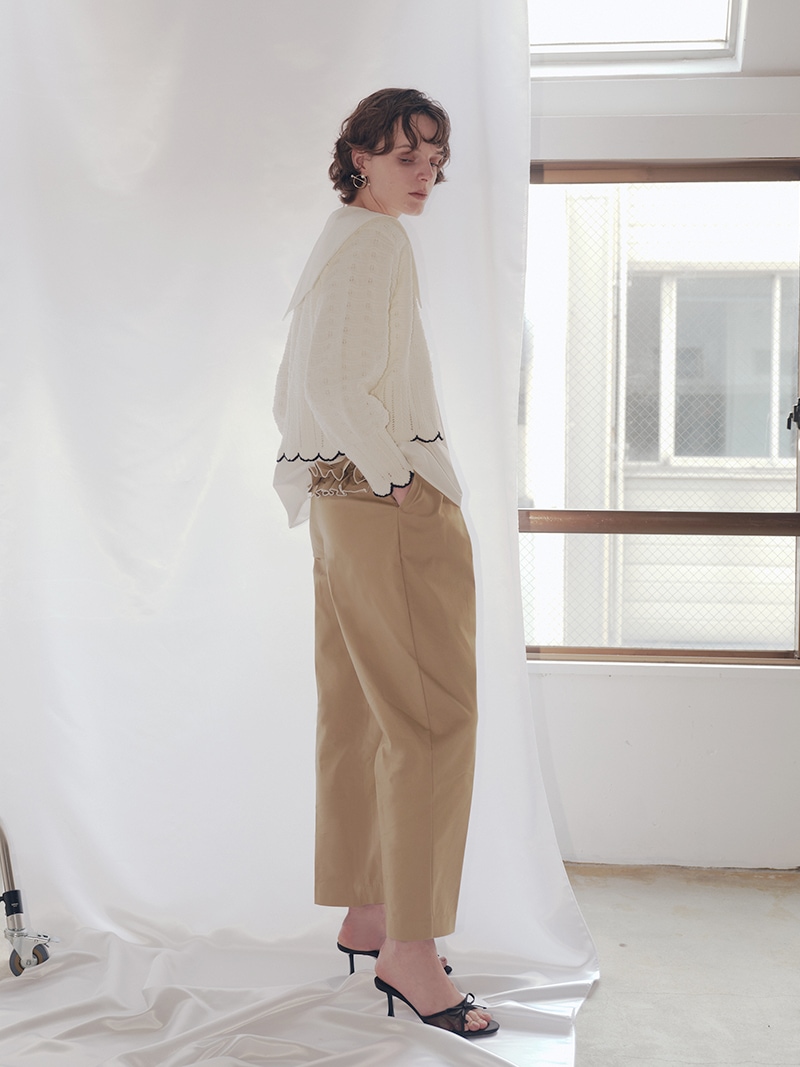 trefle+1 トレフルプラスワン　ポケットフリルパンツ　チノ　新品タグ付き ポケットフリルパンツ(CHINO) | Bottoms,パンツ | | TREFLE＋1