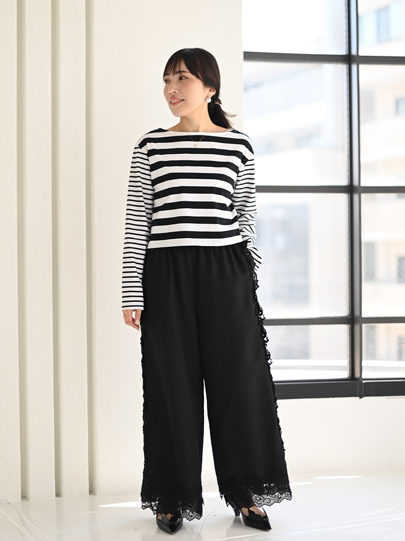 トレフルプラスワン　レース刺繍パンツ レースラインパンツ | Bottoms,パンツ | | TREFLE＋1（トレフル