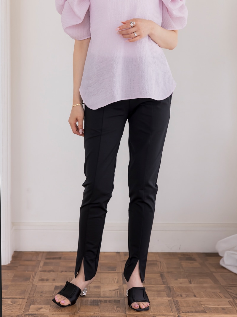 日本製スリットパンツ（BLACK） | Bottoms,スリットパンツ