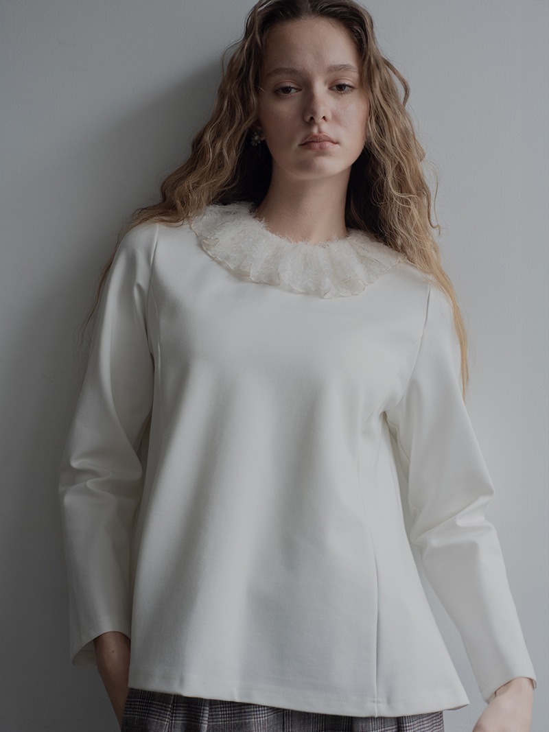 新品未使用タグ付き trefle+1トレフルプラスワンフェザー襟トップス フェザー襟トップス | Tops,トップス | | TREFLE＋1（トレフル