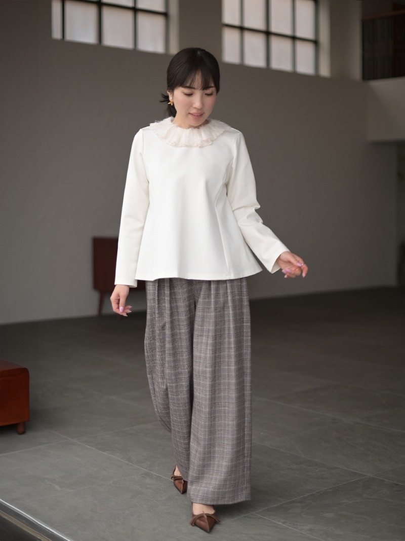 フェザー襟トップス | Tops,ブラウス | | TREFLE＋1（トレフル