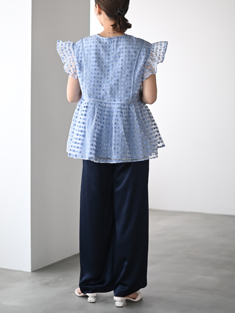 新品未使用 シアージャガード トップス トレフルプラスワン シアーバタフライトップス | Tops,トップス | | TREFLE＋1（トレフル