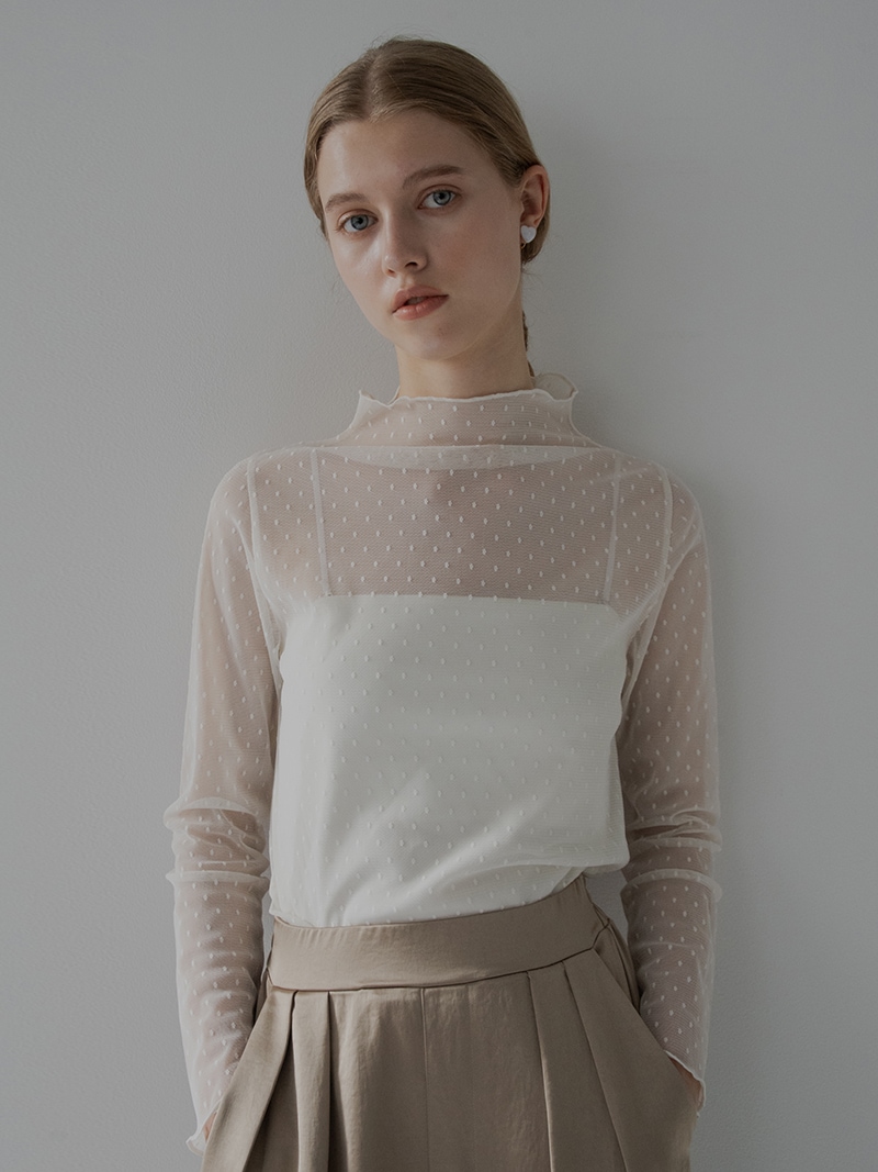trefle+1 トレフル シアードットフェアリートップス ホワイト ドットシアートップス | Tops,Tシャツ | | TREFLE＋1（トレフル