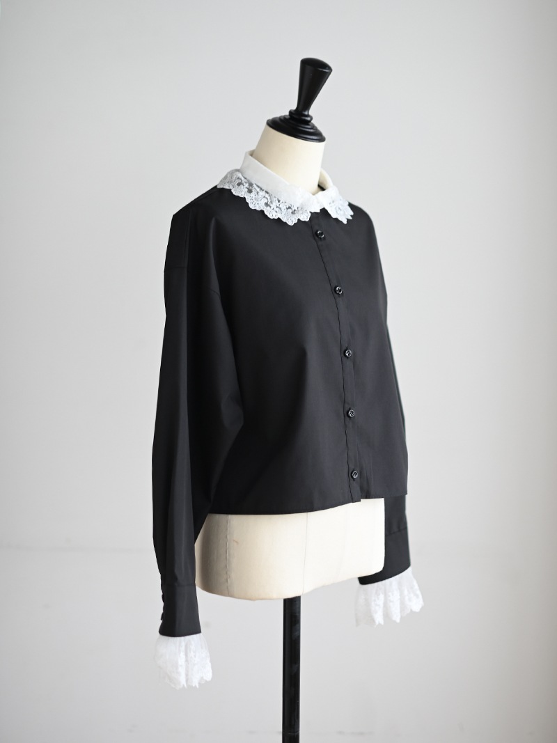 トレフルプラスワン trefle+1 レース襟ブラウス　新品 レース襟ブラウス | Tops,ブラウス | | TREFLE＋1（トレフルプラスワン）