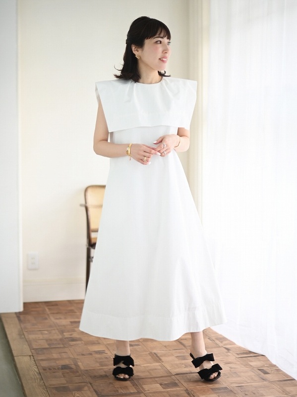 美品⭐︎トレフルプラスワン　ＴＲＥＦＬＥ+1 セーラー襟ワンピース セーラーワンピース | Onepiece,ノースリーブ | | TREFLE＋1