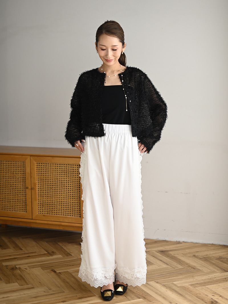 TREFLE+1（トレフルプラスワン）　フェザーチュールカーディガン フェザーチュールカーディガン | Cardigan,長袖 | | TREFLE＋1