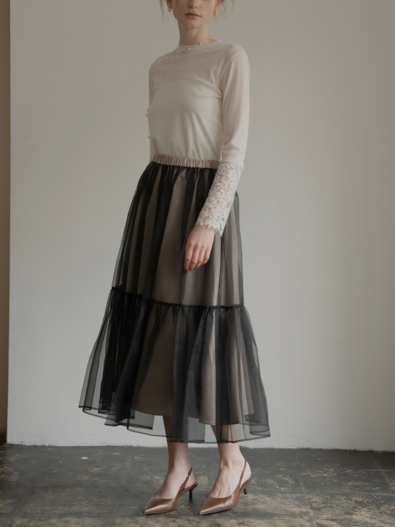 レースシアートップス | Tops,Tシャツ | | TREFLE＋1（トレフルプラス