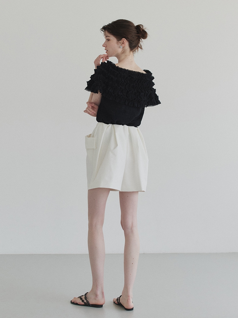 メモリーギャバショートパンツ(WHITE) | すべての商品 | | TREFLE＋1